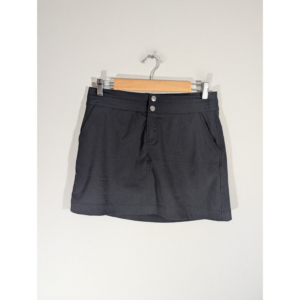 Prana Womens Sz 2 Black Athletic Skort Hiking Golf Active Outdoor Casual Travel